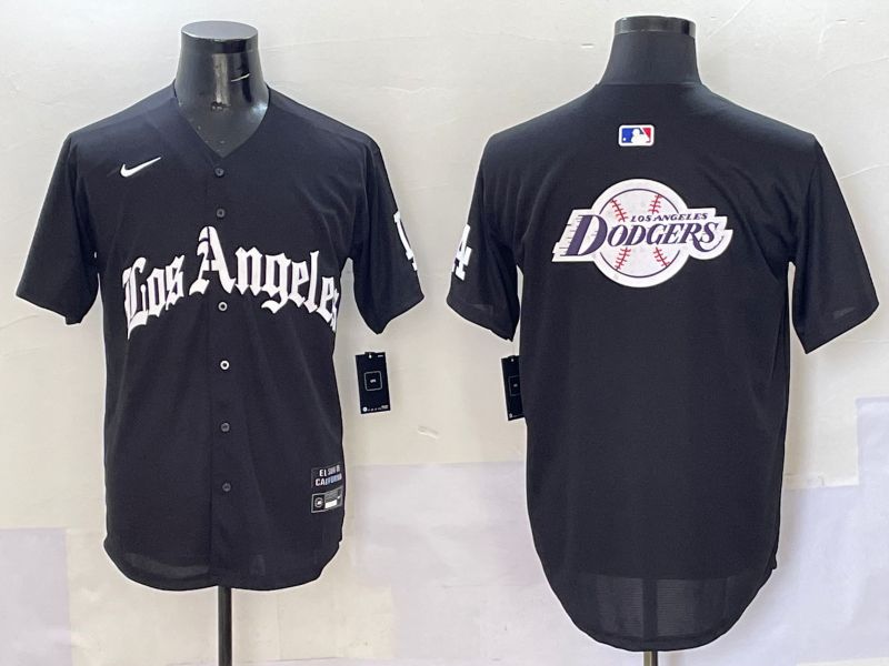 Men Los Angeles Dodgers Blank Black Five generations Joint Name 2025 Nike MLB Jersey style 81
